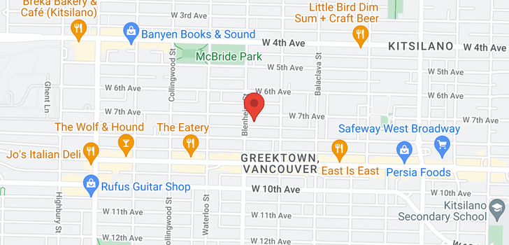 map of 3264 W 7TH AVENUE